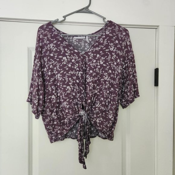Floral Purple Shirt, LUQ - Picture 2 of 6